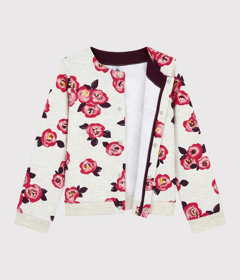 C&aacute;rdigan de mulet&oacute;n para ni&ntilde;a beige/multicolor