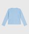 Cárdigan infantil liso de algodón azul FLO