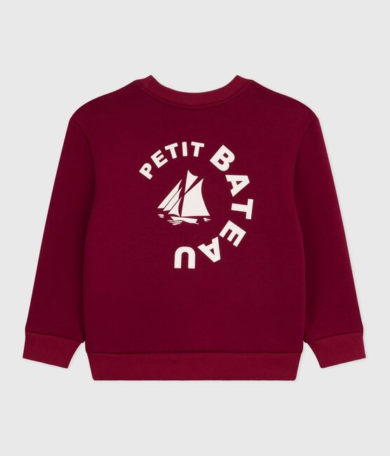 Sudadera infantil lisa de algodón AMARANTE