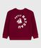 Sudadera infantil lisa de algodón AMARANTE
