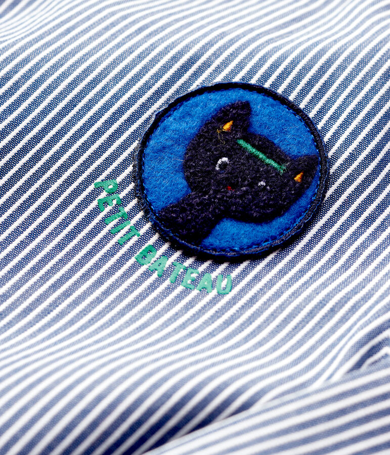 Vestido de tela de beb&eacute;. azul SMOKING/blanco MARSHMALLOW