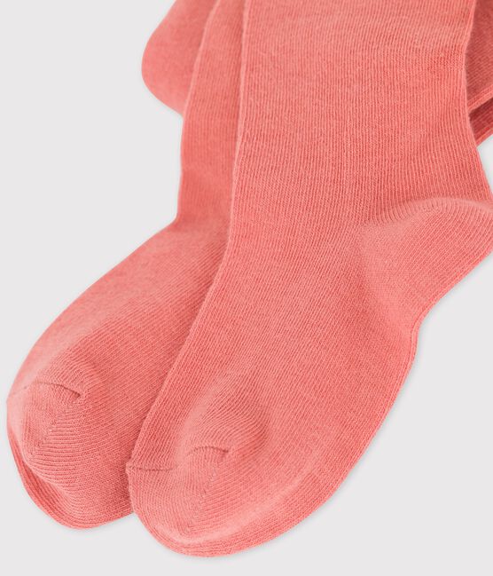 Leotardos de punto de jersey de niña rosa PAPAYE