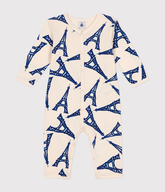 Pijama de algodón París para bebé blanco AVALANCHE/ MULTICO