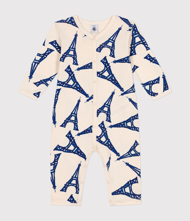 Pijama de algod&oacute;n Par&iacute;s para beb&eacute; crudo/multicolor