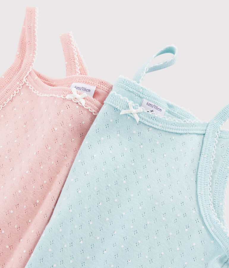 Lote de 2 camisas de tirantes con calado para ni&ntilde;a variante 1