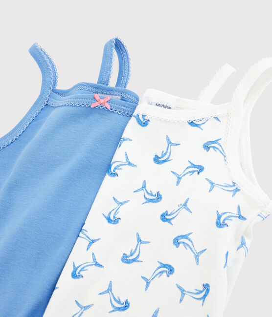 Lote de 2 camisetas de tirantes con delfines de niña variante 1