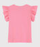 Camiseta de manga corta de algodón de niña rosa GRETEL