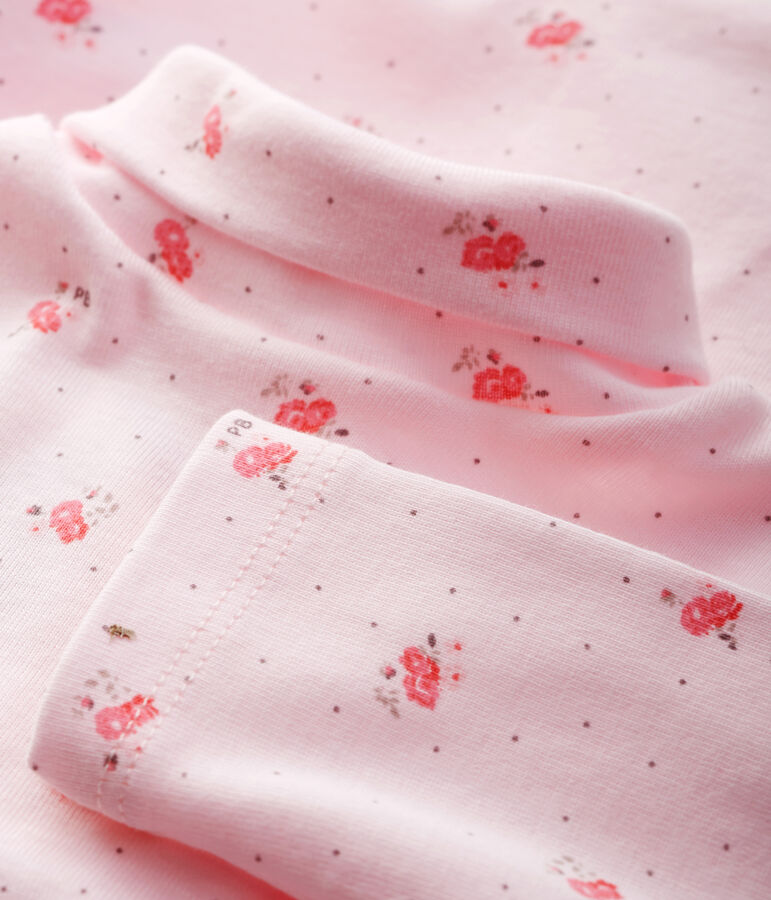 Body de manga larga con cuello redondo para beb&eacute; unisex rosa/rosa