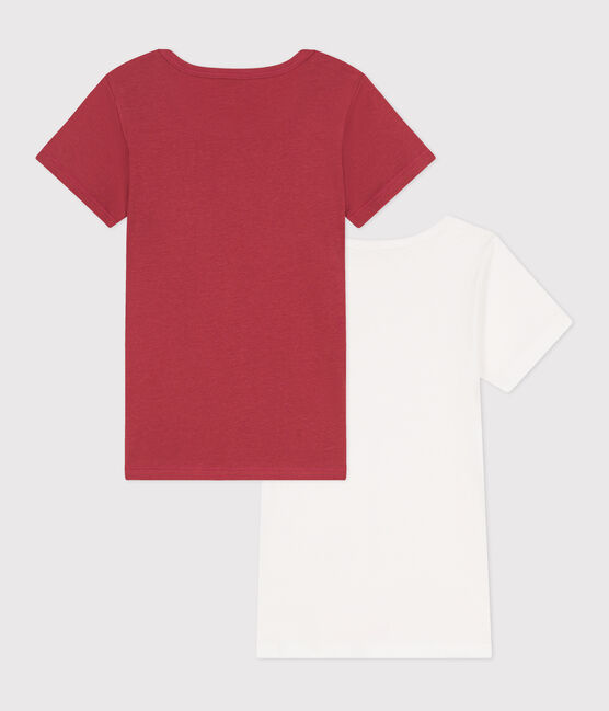 Juego de 2 camisetas infantiles de algodón de manga corta variante 4