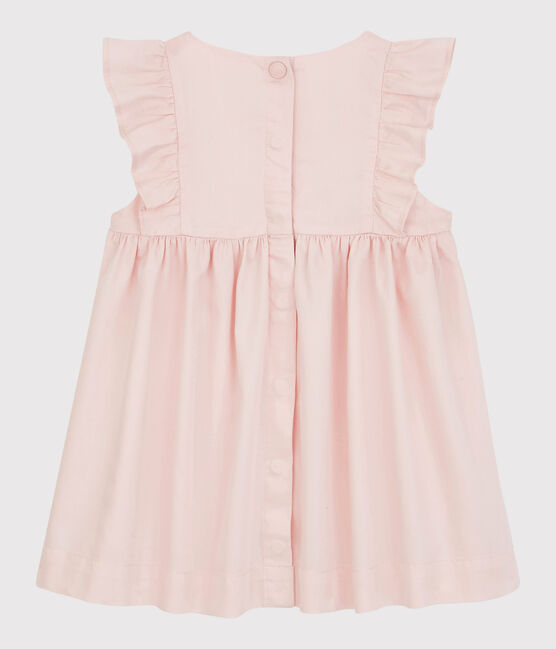 Vestido de satén de bebé. rosa MINOIS