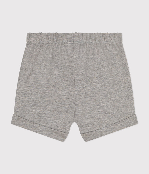 Pantal&oacute;n corto de jersey ligero de beb&eacute; gris