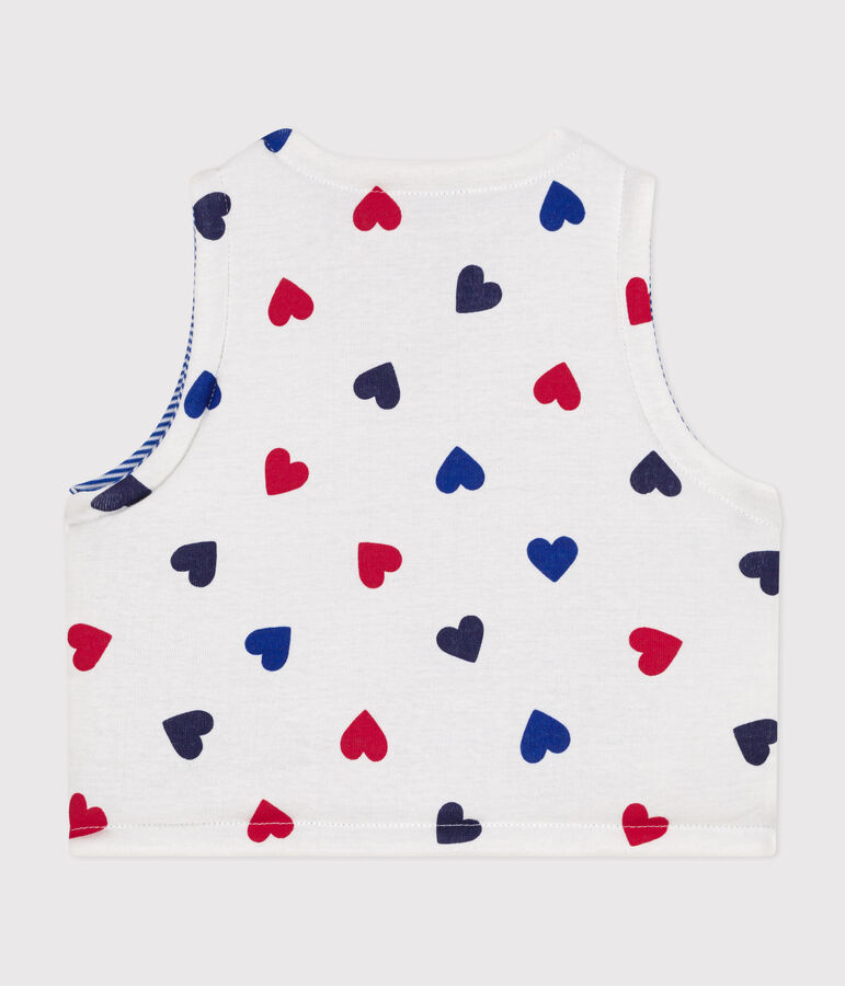 CHALECO REVERSIBLE DE ALGOD&Oacute;N PARA BEB&Eacute; blanco/multicolor