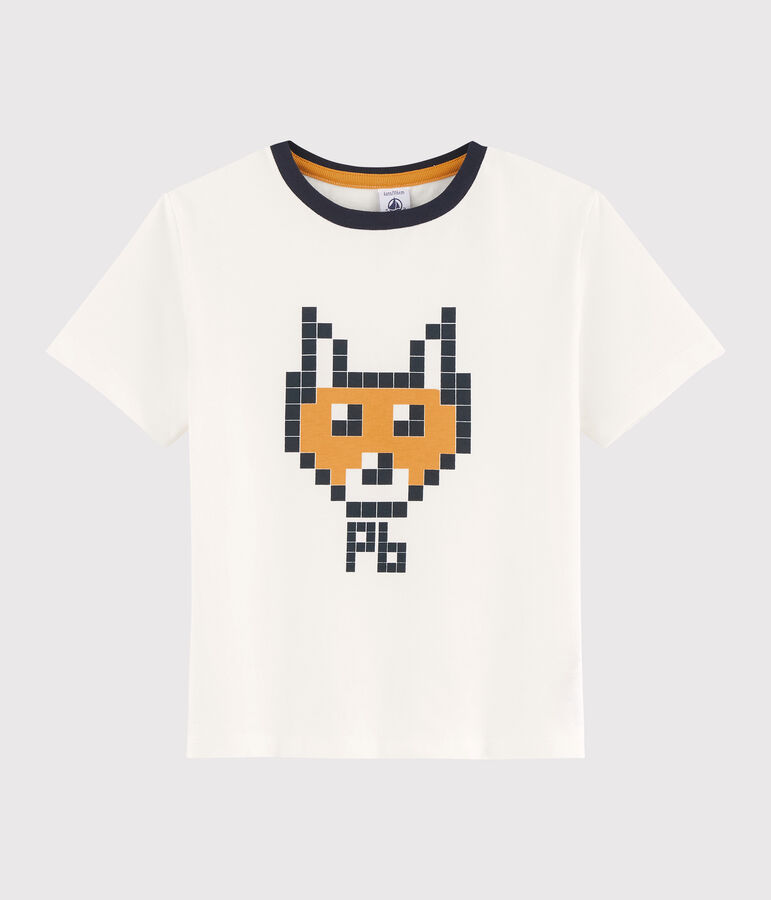 Camiseta serigrafiada para ni&ntilde;o blanco MARSHMALLOW