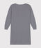 Camisón de algodón a rayas para mujer azul SMOKING/blanco MARSHMALLOW