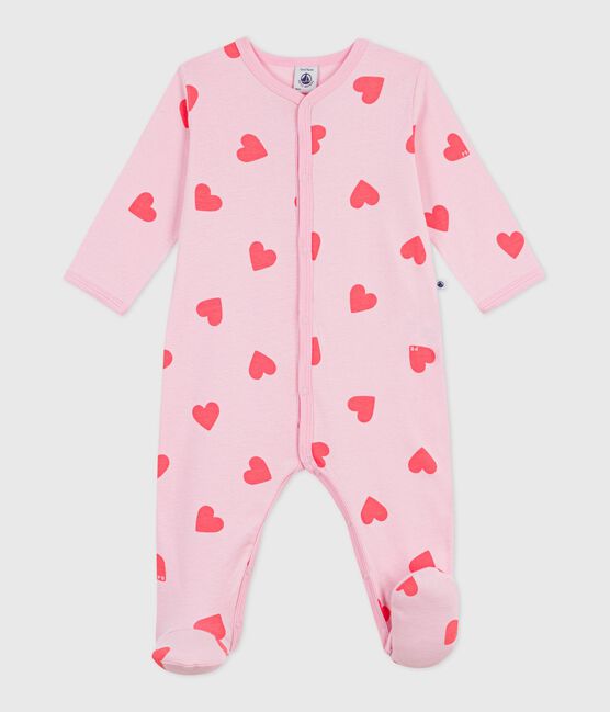 Pijama de algodón con estampado de corazones para bebé MARQUISE/ PEACHY