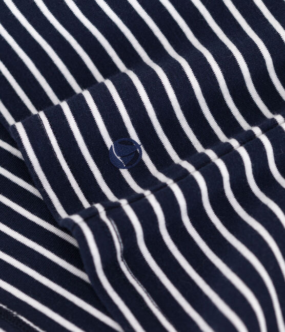 Camiseta Icónica de algodón a rayas para mujer azul SMOKING/blanco MARSHMALLOW