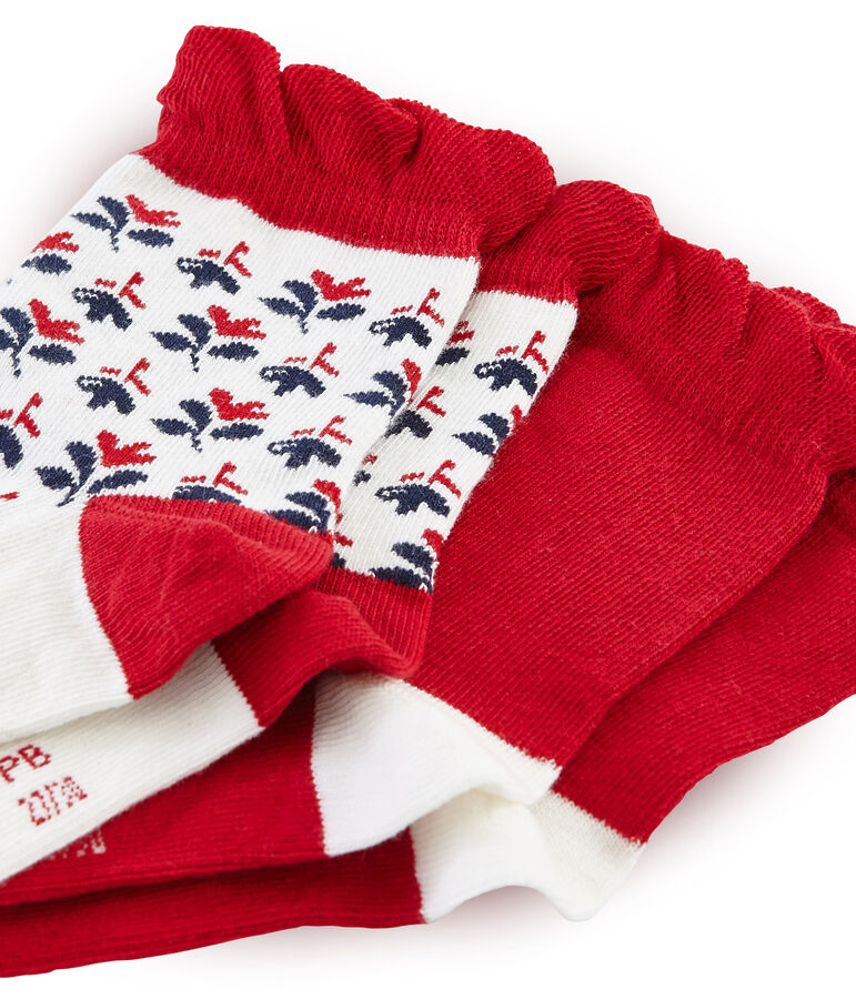 Lote de 2 pares de calcetines infantiles para ni&ntilde;a multicolor