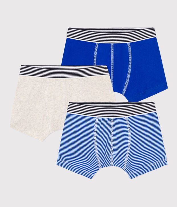 Juego de 3 b&oacute;xers Petit Bateau de algod&oacute;n para ni&ntilde;o multicolor