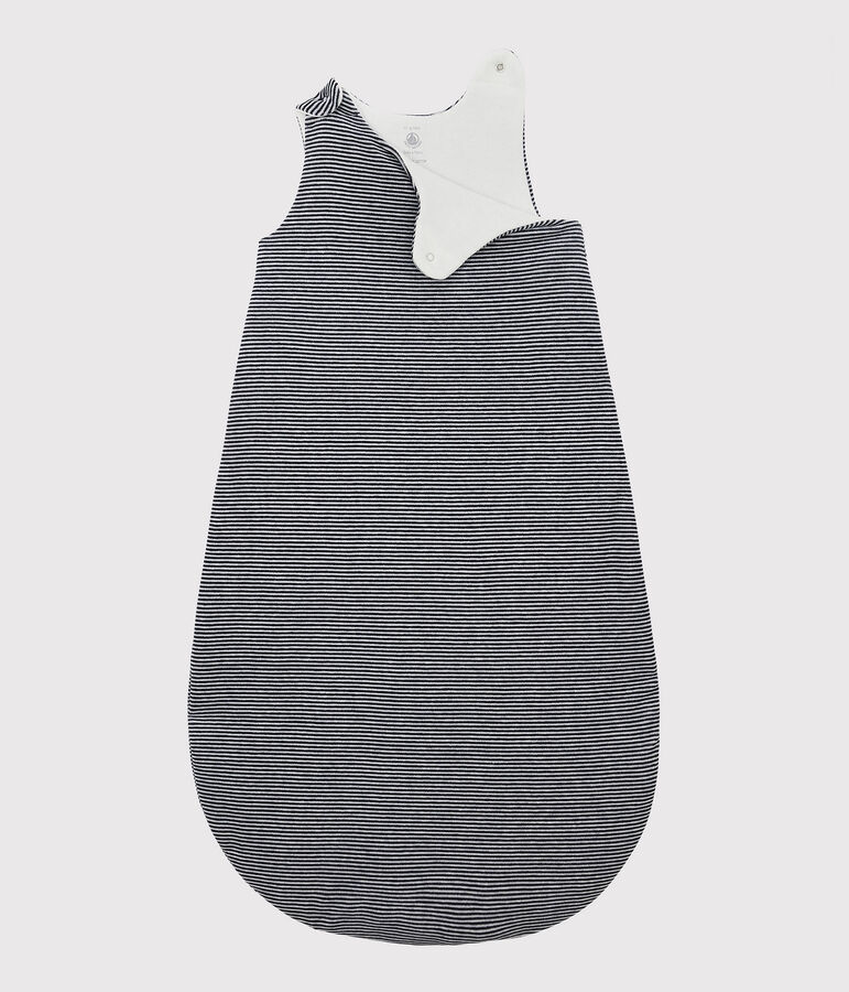 SACO MARINERO DE TERCIOPELO DE ALGOD&Oacute;N ORG&Aacute;NICO PARA BEB&Eacute; TOG 2 azul SMOKING/blanco MARSHMALLOW