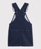 Vestido peto de niña azul DENIM BLEU FONCE