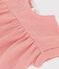 Blusa de manga corta de algodón ecológico para bebé rosa PAPAYE/ MARSHMALLOW