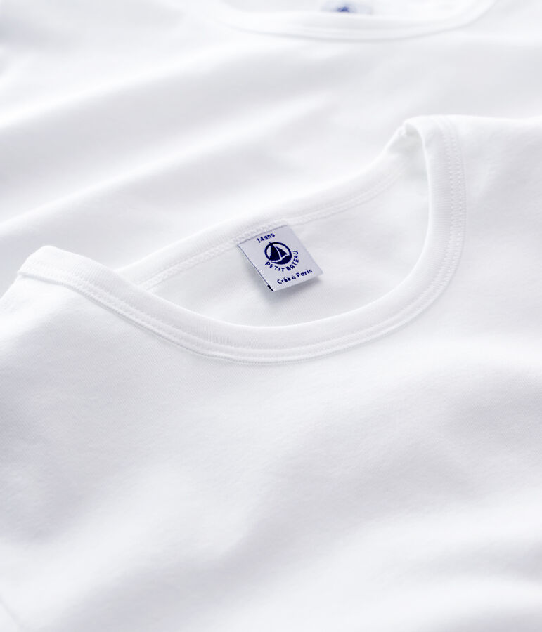 Lote de 2 camisetas de manga corta blancas de chico multicolor