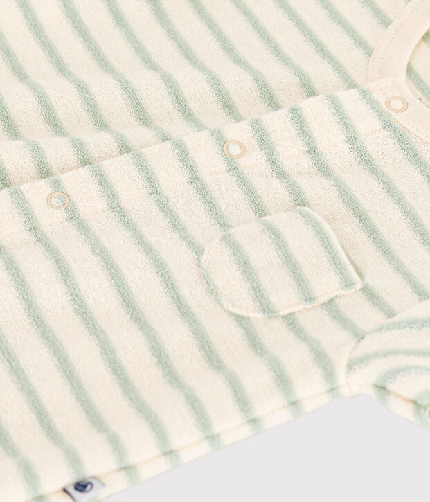 Mono corto de rizo para beb&eacute; crudo/verde