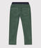 Pantalón recto de terciopelo medio de niña / niño verde VALLEE