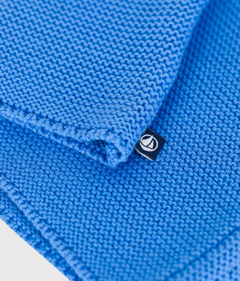 C&aacute;rdigan de punto bobo de algod&oacute;n para beb&eacute; azul