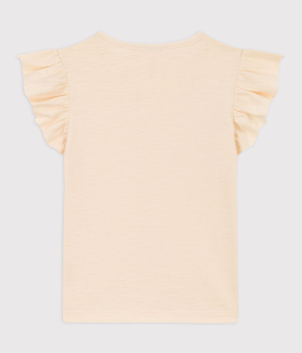 Camiseta de algod&oacute;n de manga corta para ni&ntilde;a crudo