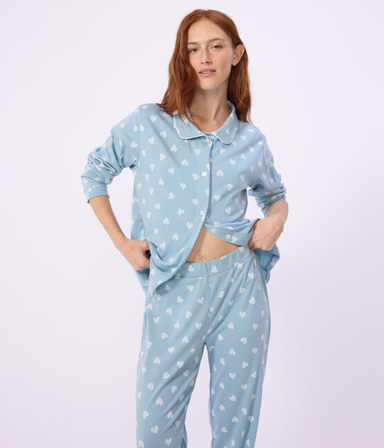 Pijama abotonado de algodón estampado para mujer MIMI/ ECUME