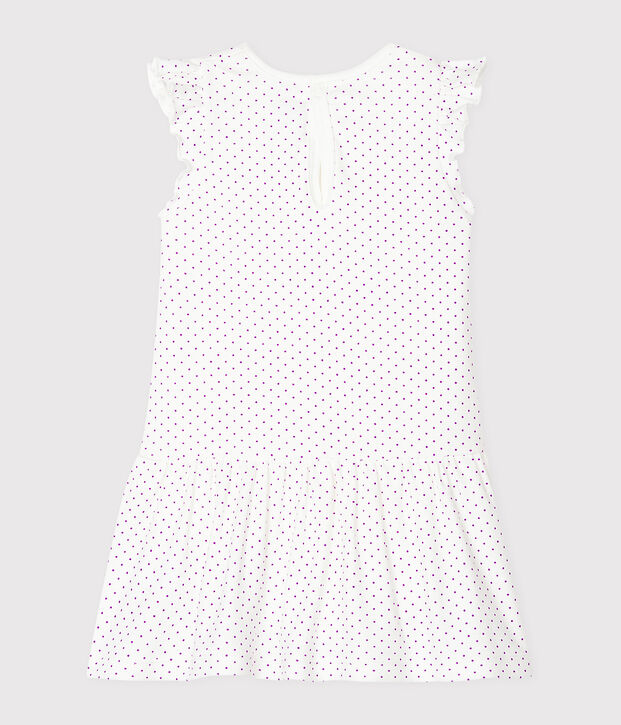 Vestido-bodi estampado para beb&eacute; ni&ntilde;a violeta/blanco