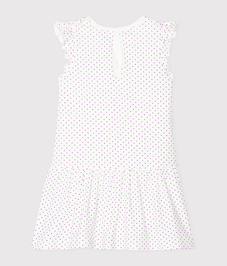 Vestido-bodi estampado para beb&eacute; ni&ntilde;a violeta REAL/blanco MARSHMALLOW