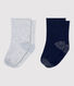 Juego de 2 pares de calcetines de bebé.