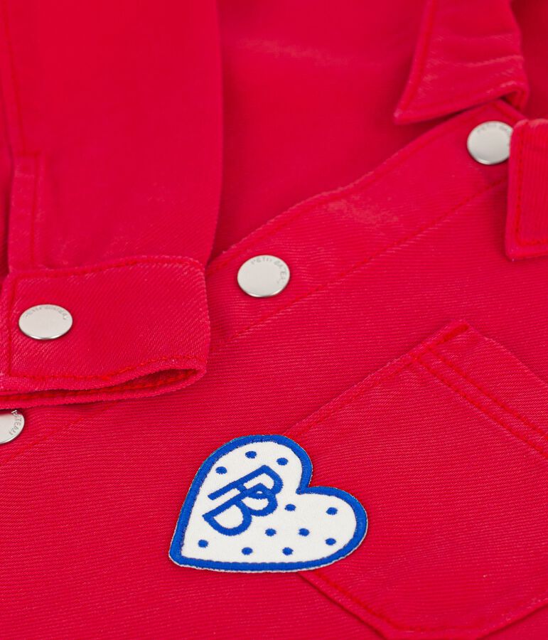 Chaqueta infantil lisa de algod&oacute;n rojo