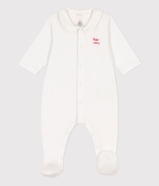 Pelele de algodón con corazoncito blanco MARSHMALLOW