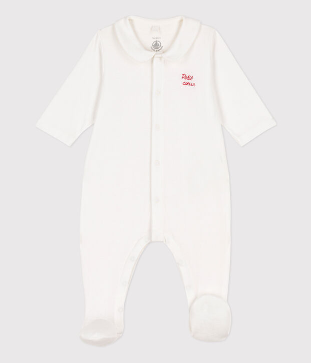 Pelele de algod&oacute;n con corazoncito blanco