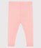 «Legging» de punto 1 x 1 liso para bebé niña. rosa CHEEK