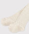 Leotardos lisos de algodón para bebé beige MONTELIMAR CHINE