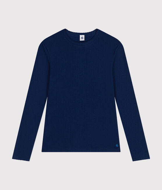 Camiseta L'ICONIQUE de algodón de punto «cocotte» para mujer azul MEDIEVAL