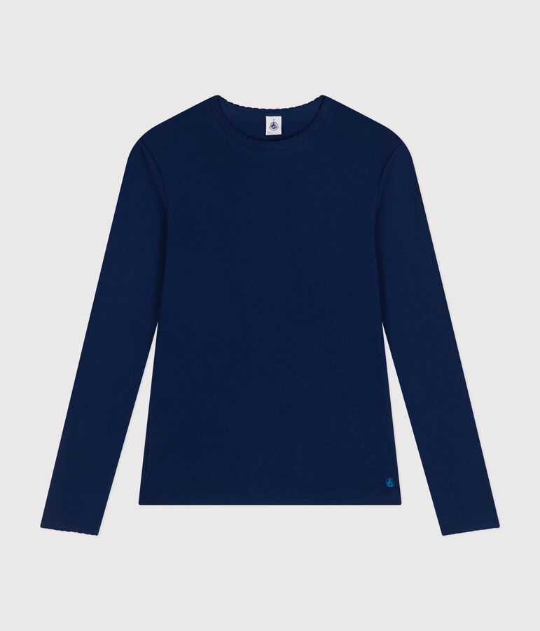 Camiseta L'ICONIQUE de algod&oacute;n de punto cocotte para mujer azul