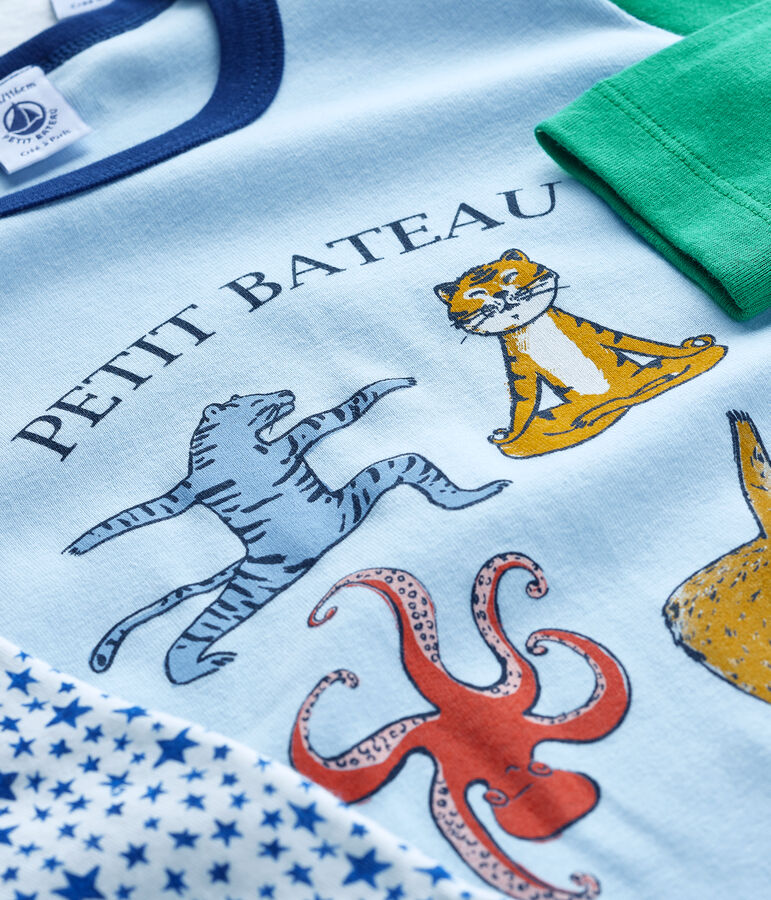 Juego de dos pijamas de punto y t&uacute;bico para ni&ntilde;o variante 1