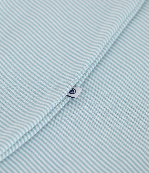 Saco de algod&oacute;n a rayas para beb&eacute; TOG 0,5 verde/blanco