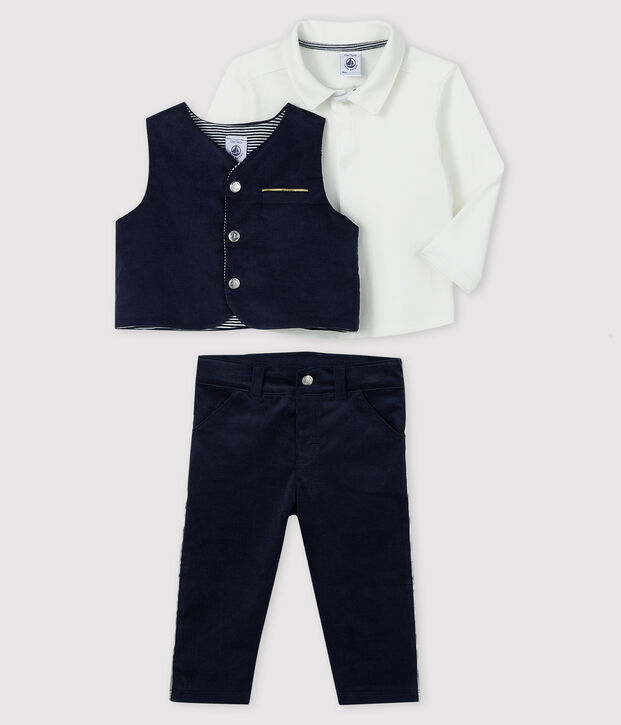 Conjunto de tres piezas para beb&eacute; ni&ntilde;o multicolor