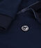 Sudadera infantil de algodón liso con capucha y cremallera azul SMOKING
