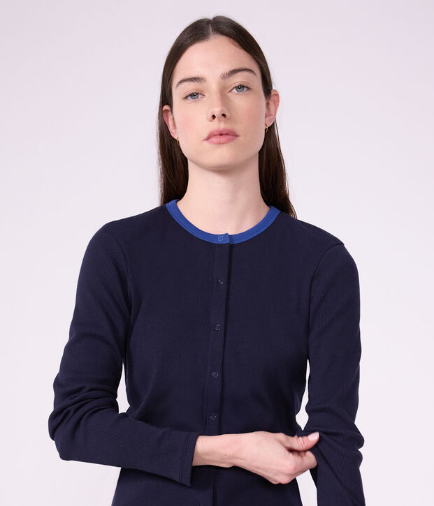 C&aacute;rdigan de algod&oacute;n liso para mujer SMOKING