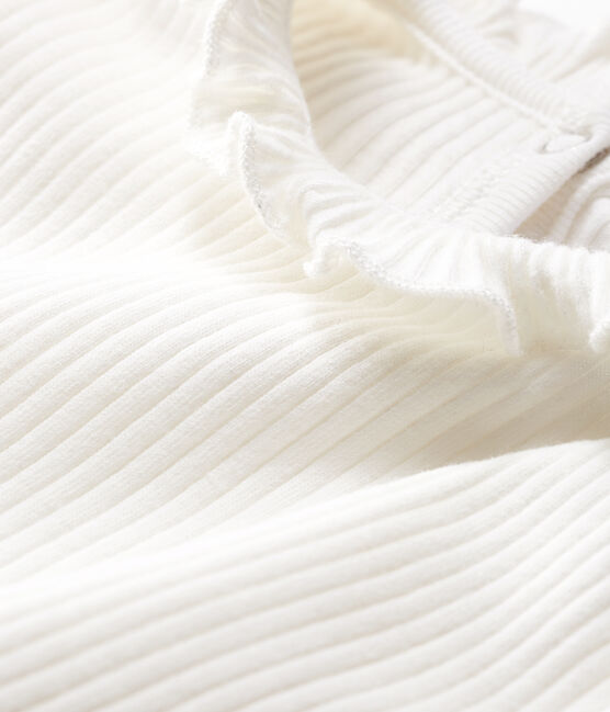 Blusa de manga larga lisa para bebé niña blanco MARSHMALLOW CN