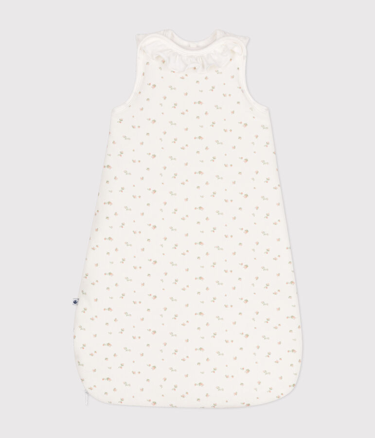 Saco de flores de terciopelo para beb&eacute; TOG 3 blanco MARSHMALLOW/blanco MULTICO