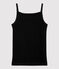 Camiseta de tirantes L'ICONIQUE de algodón ORGÁNICO de mujer negro NOIR