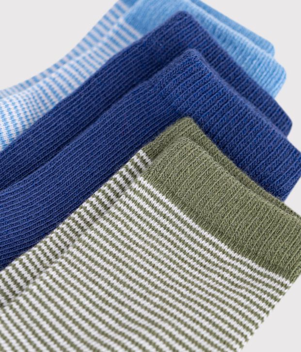3 pares de calcetines de algod&oacute;n milrayas para beb&eacute; multicolor